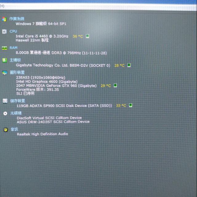 i5 4460 GTX 960 吃雞主機