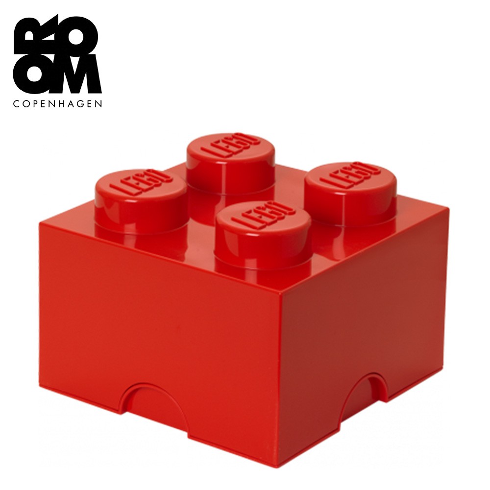 Room Copenhagen 樂高 LEGO 4凸收納盒 (多色可選) 廠商直送