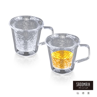 【仙德曼SADOMAIN】雙層玻璃錘紋茶杯(2入組) - 共2款《WUZ屋子》玻璃杯 馬克杯