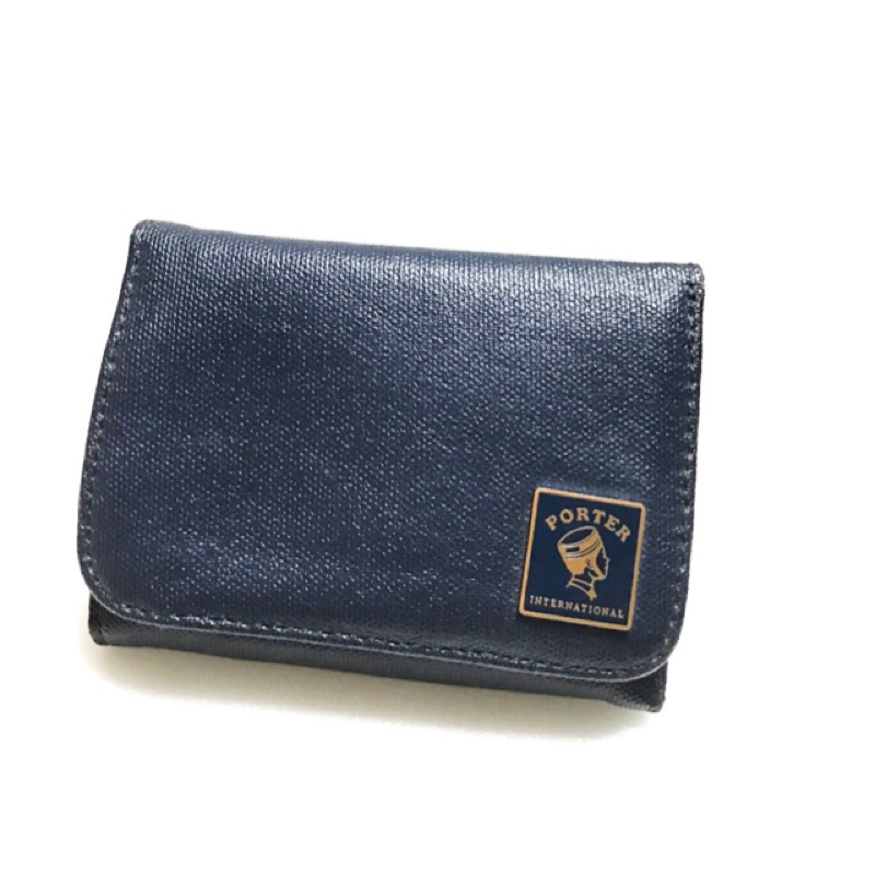 Porter 正版皮夾 藍色短夾 零錢包 卡片夾