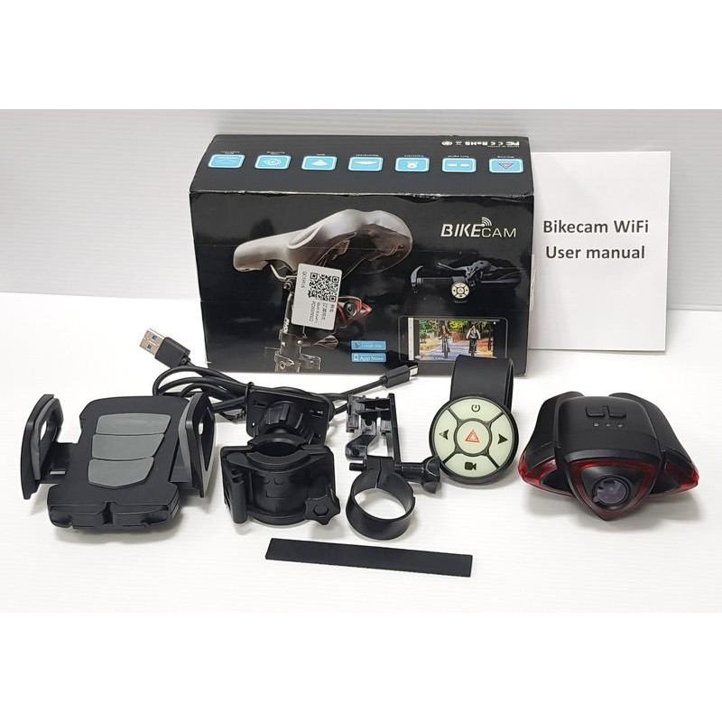連手機-全新Bikecam WIFI 1080P 防水 防抖自行車行車紀錄器 方向燈記錄器 摩托車行車紀錄器