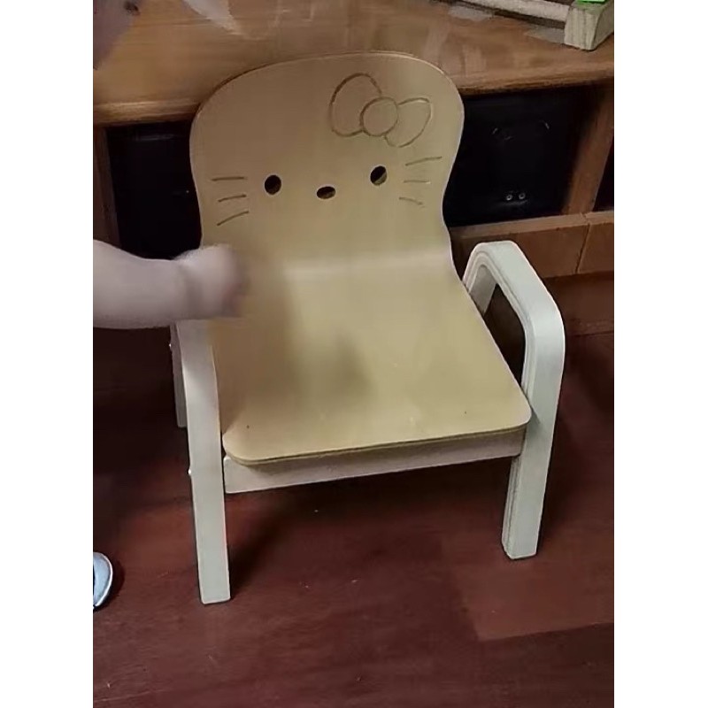 kitty實木制學習椅兒童餐椅