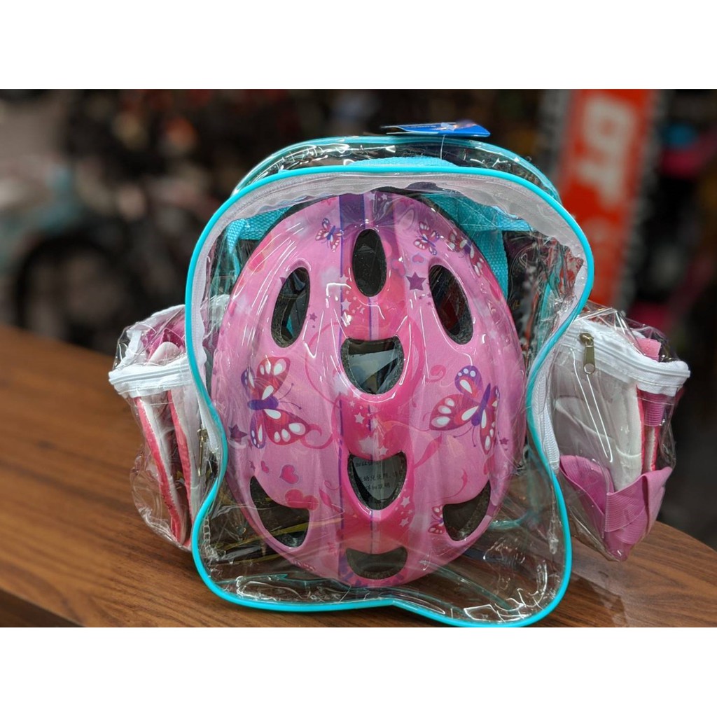 【樂活式單車館】GIANT 兒童安全帽組 搖滾機器人(藍)/蝴蝶跳舞(粉紅色)自行車/滑步車/直排輪皆適用