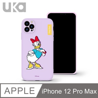 迪士尼正版授權 UKA優加 Apple iPhone 12 Pro Max 迪士尼 液態矽膠 保護殼-紫羅蘭黛西