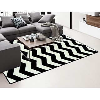 比利時Shiraz 地毯-黑與白(波紋 160x230cm)