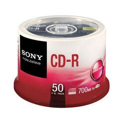 索尼 SONY CD-R CDR 光碟片 燒錄片 50片1X-48X-台灣製造 700MB