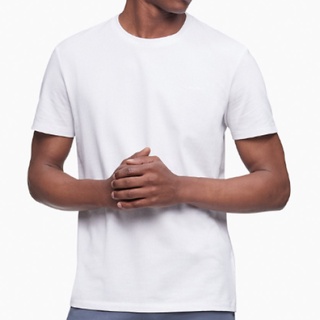 Calvin Klein 吸濕排汗衫 T恤 男裝 短袖 短T-Shirt 圓領上衣 C01328 白色/深藍CK(現貨)