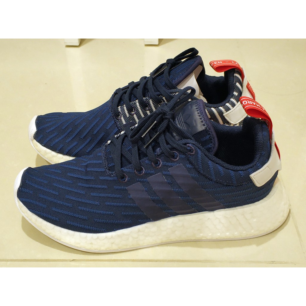 全新 Adidas NMD R2 Primeknit 藍紅配色 BB2952 US 8.5/26.5CM(全新原盒)