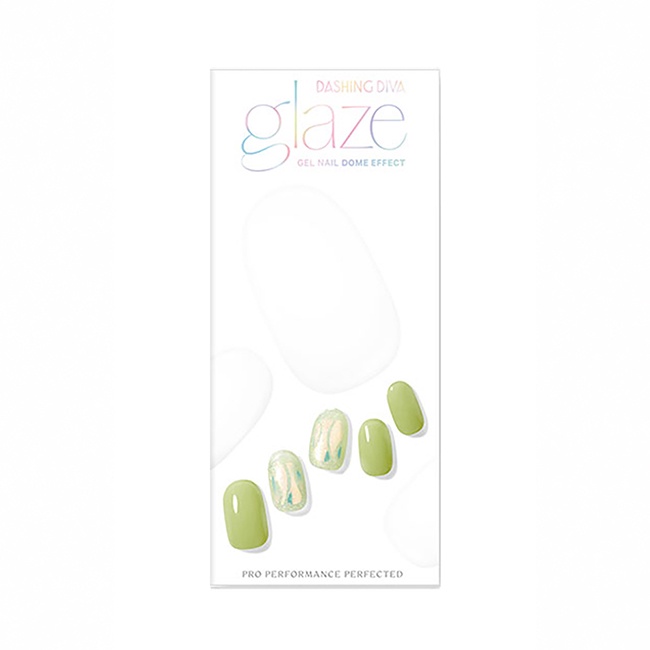 【DASHING DIVA】glaze凝膠美甲貼_綠色水晶