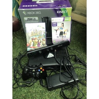 XBOX 360 S 主機 SLIM 250G +遊戲+體感機Kinect 360s