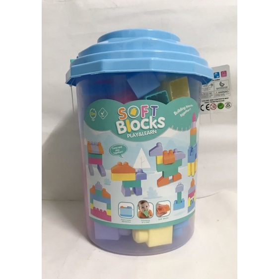 大顆粒軟積木桶 Soft Blocks 幼兒積木48pcs