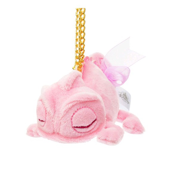 【預購】Disney 日本迪士尼代購 長髮公主寵物變色龍帕斯卡毛絨玩偶吊飾 Pink Ribbon Princess