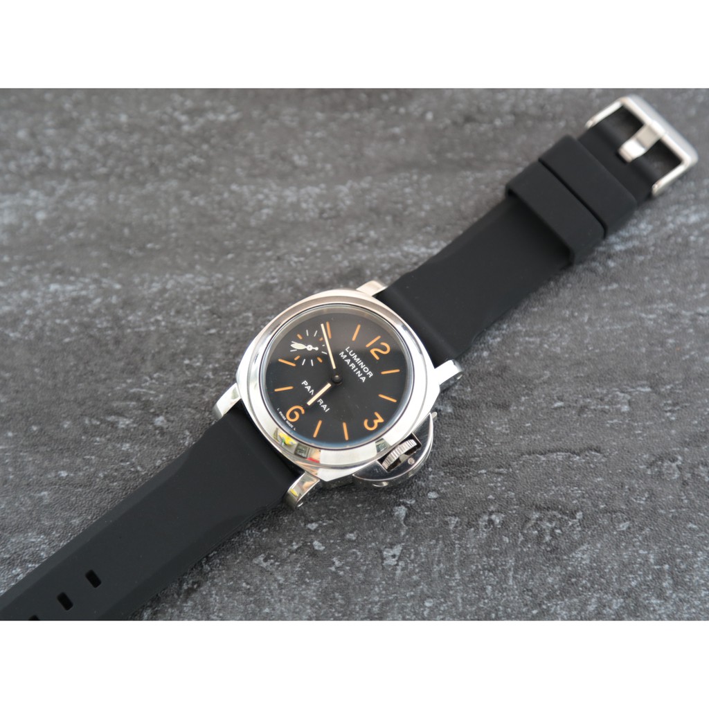 20mm黑色矽膠錶帶不鏽鋼扣silicone strap高質感平面雙削邊替代citi zen sei ko