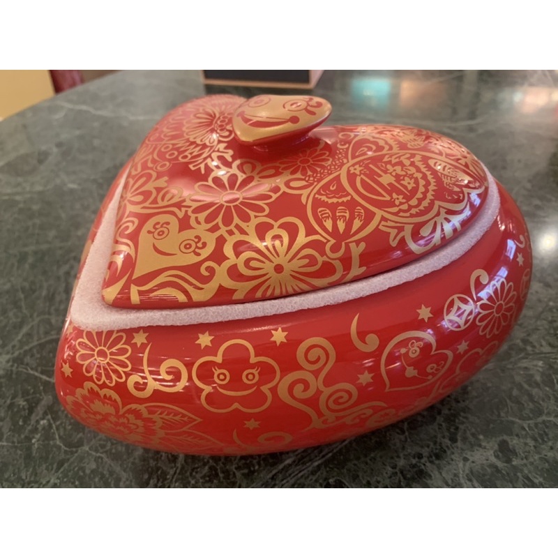 洪易 心型喜糖罐 陶瓷 藝術收藏