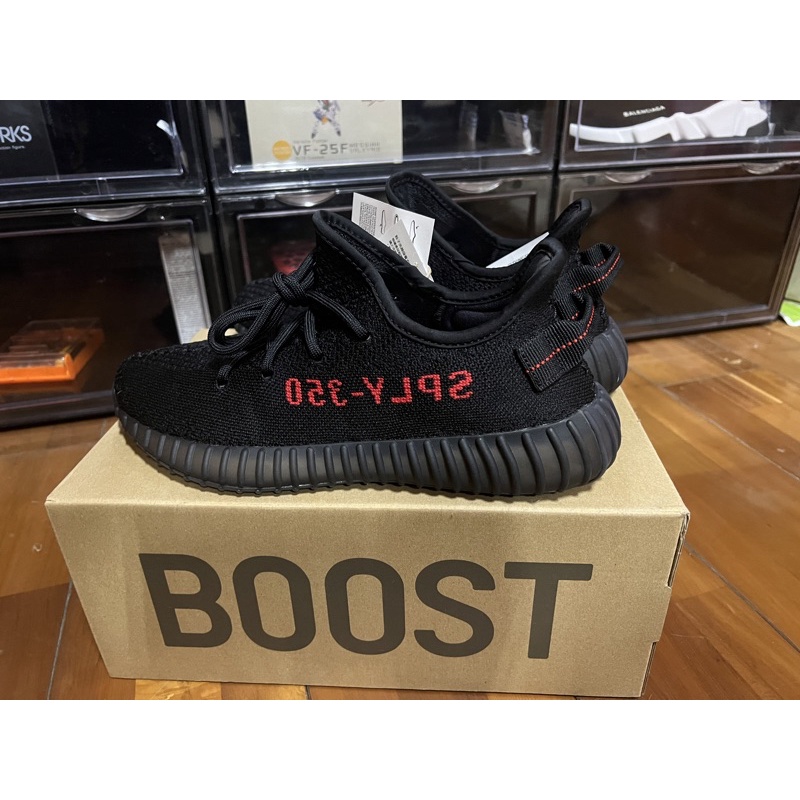 現貨 Adidas yeezy boost 350黑紅US8 全新公司貨附發票