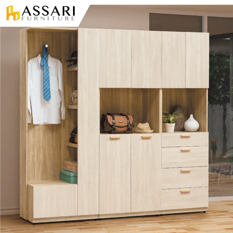 ASSARI-葛瑞絲2.5尺四門收納櫃(寬75x深40x高197cm)