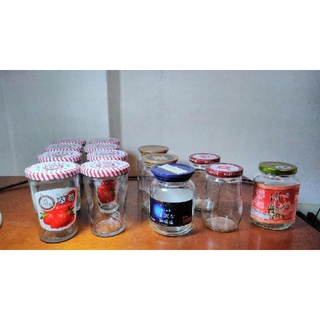 二手果醬罐/珈琲玻璃罐/醬菜瓶/玻璃容器
