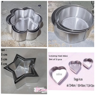 迷你蛋糕模具迷你蛋糕盤情人節模具包含 3 件