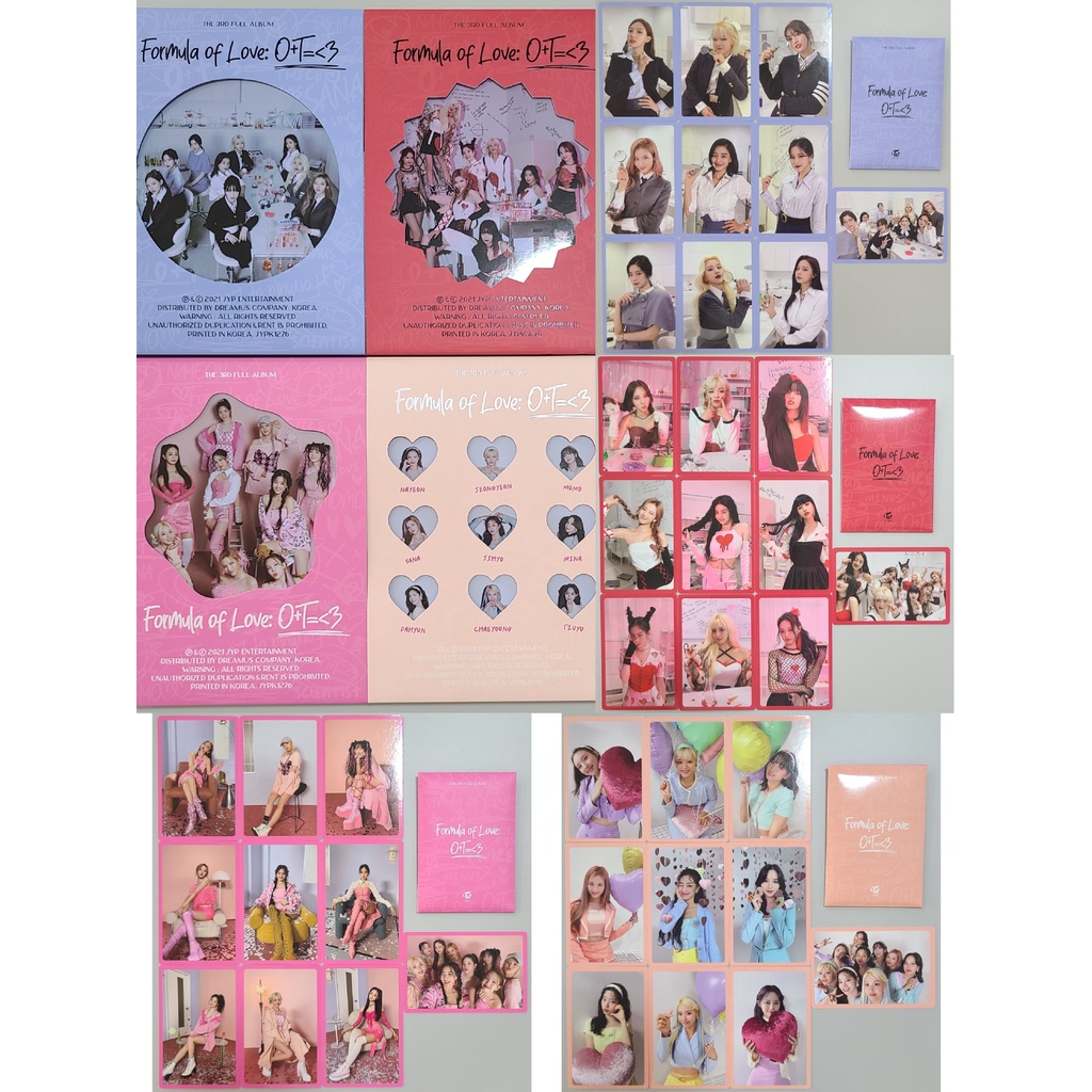 Twice 正規三輯formula Of Love O T 3 空專cd 封底預購禮小卡海報 蝦皮購物