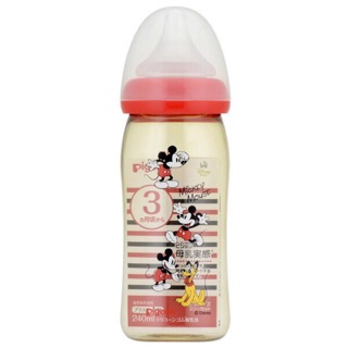 日本 Pigeon 貝親 奶瓶 PPSU 240ml 玩具反斗城款 米奇高飛款 母乳實感 寬口徑奶瓶