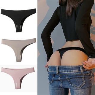 【SuperRun】M-2XL 性感運動內褲女 大尺碼丁字褲內褲 無痕內褲 一片式冰絲內褲 胖mm大碼內褲