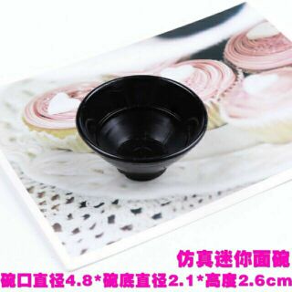 模擬迷你麵碗 拉麵碗 模擬日韓式米飯碗 味噌拉麵 仿瓷碗 DIY食玩餐具 黏土奶油土