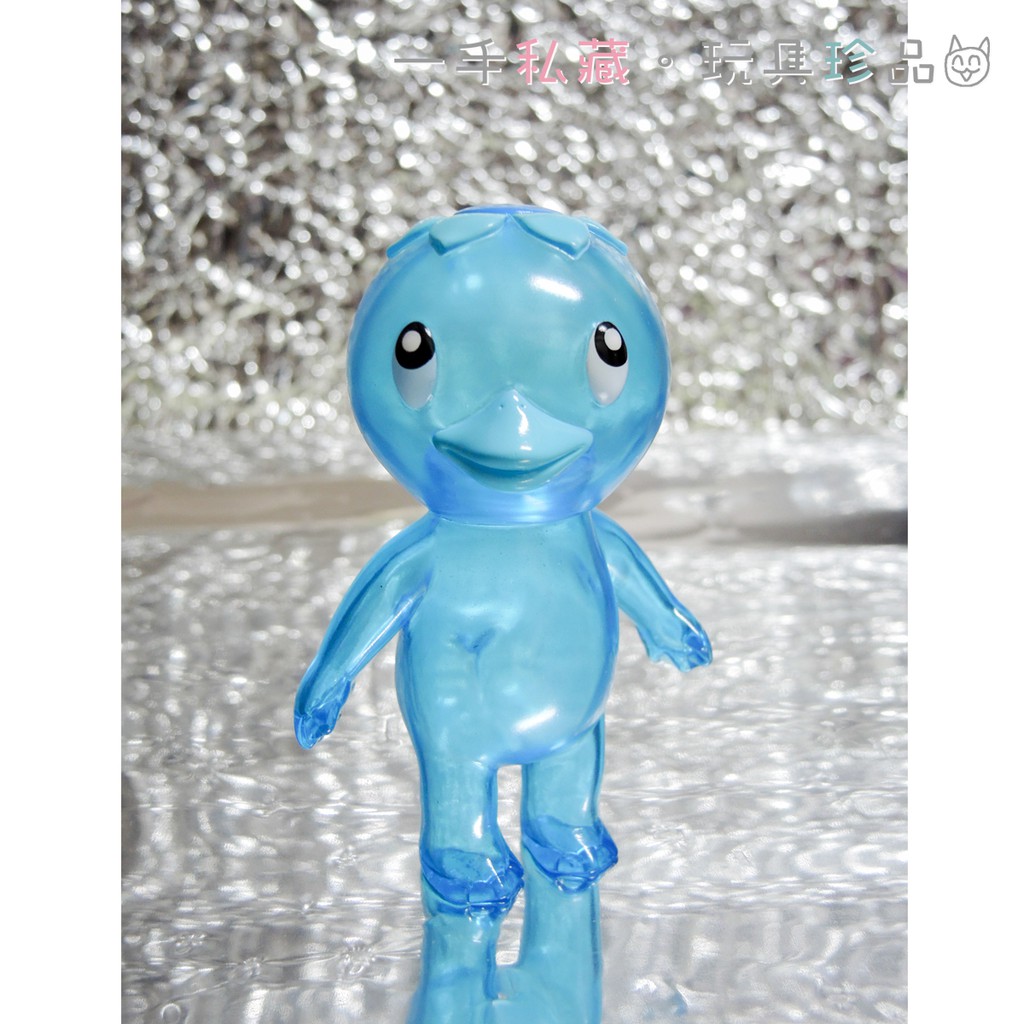 【拆檢品】 Kappa kid Cometdebris 軟膠 玩具 河童 透明藍 附頭卡 日本製