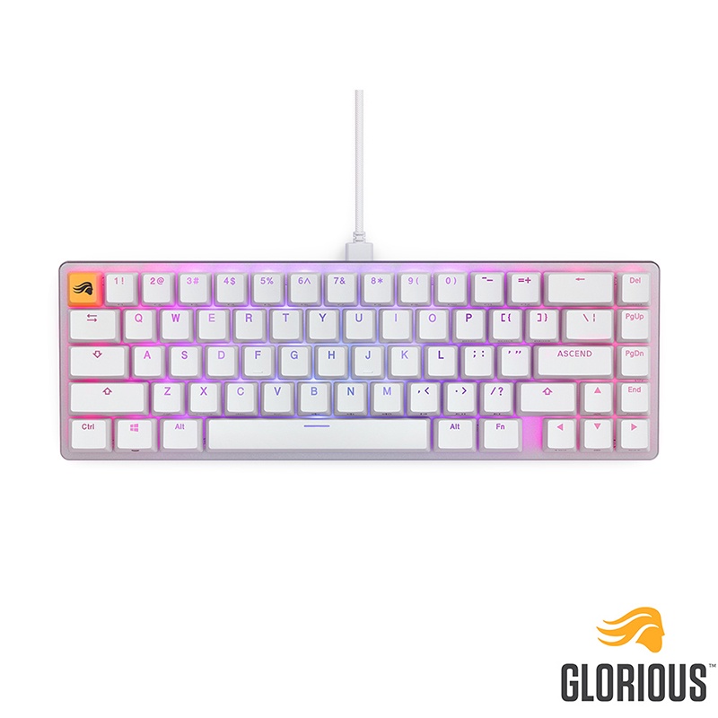 Glorious GMMK 2 Compact 65% RGB模組化機械式鍵盤 Fox軸 英文 - 白