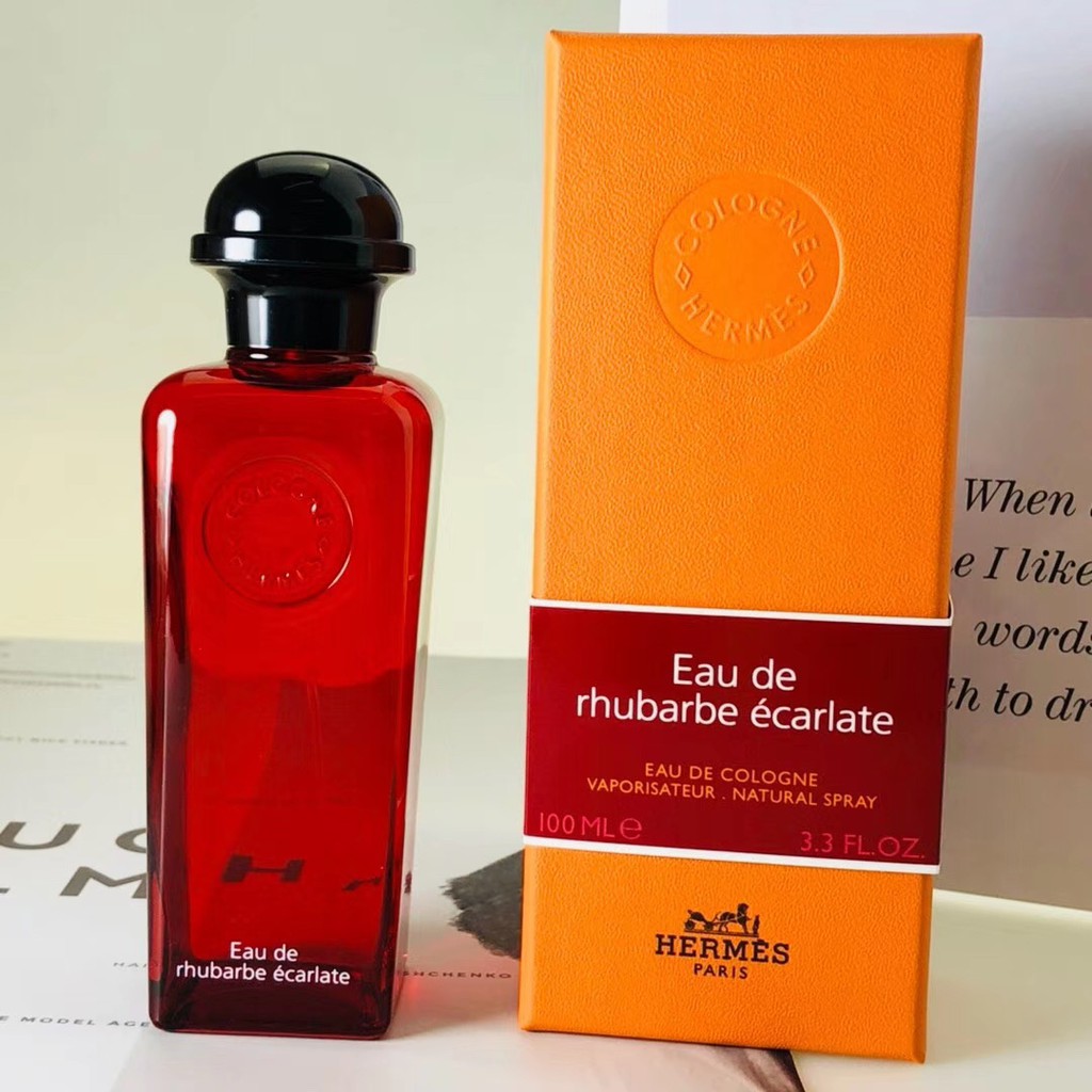 附提袋 Hermes愛馬仕血色大黃緋紅火參edc100ml中性古龍香龍涎柑橘黑色香櫞粉紅葡萄柚100ml 蝦皮購物