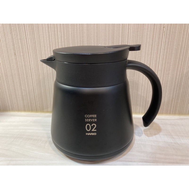 HARIO 不鏽鋼真空保溫壺600ml 咖啡壺(黑色)