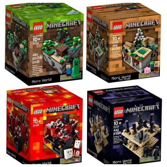 【台南 益童趣】(現貨好盒) LEGO 創世神系列 21102、21105、21106、21107 四盒全新未拆