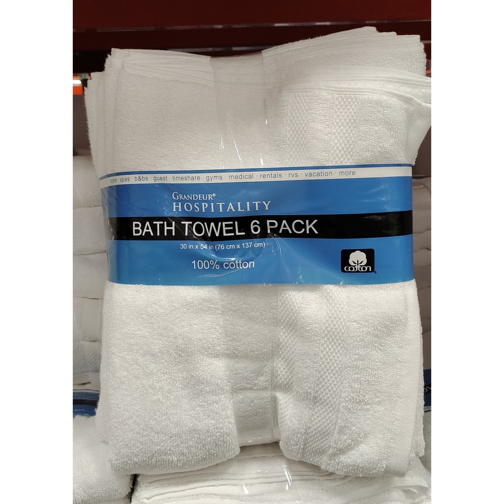 grandeur hospitality bath towel 6 pack