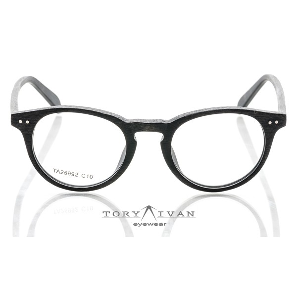 【ToryIvan】X02 板材 木紋木頭 木框眼鏡  日系潮人 圓形框架 復古 經典 黑框 手作 style