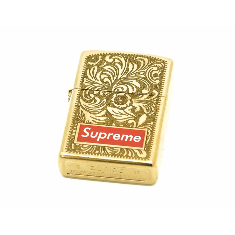 極美品 supreme engraved brass zippo 14fw-