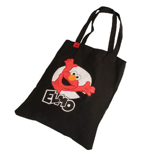 ［現貨］卡通 芝麻街 Sesame Street Elmo 艾蒙 加厚 單肩 帆布包 環保袋 側背包 學生包 生日禮物