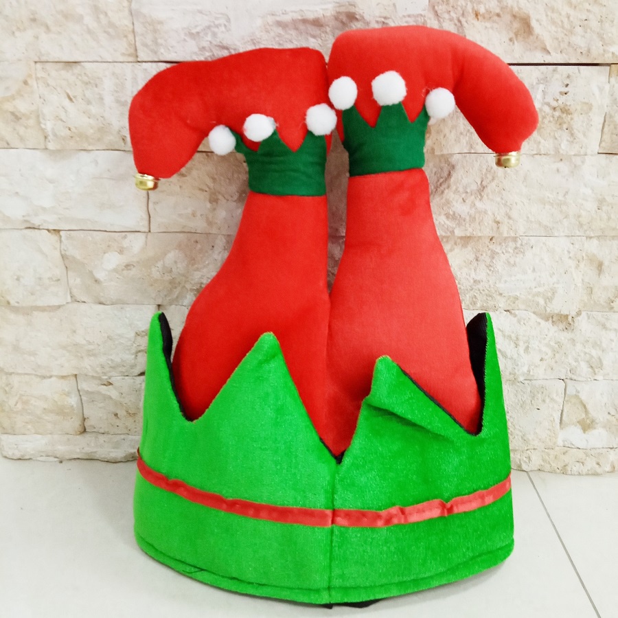 倒立聖誕帽 雙腳聖誕帽 聖誕帽 紅綠聖誕帽 聖誕館 【台中出貨.現貨】