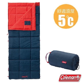 【美國 Coleman】C5 表演者睡袋 Ⅲ 5度C 信封型睡袋 保暖化纖睡袋 露營棉被 科技絨睡袋_CM-34774