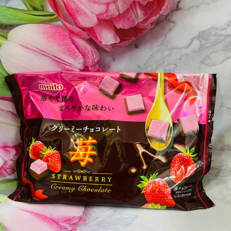 日本 meito 名糖 草莓代可可脂巧克力 150g     ^_^多款供選