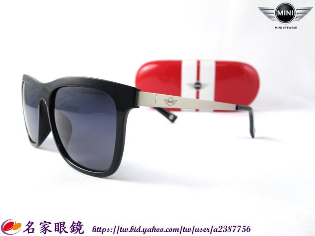 《名家眼鏡》MINI 時尚簡約風黑色偏光太陽眼鏡※免運可議價※A  M35008-007P【台南成大店 】