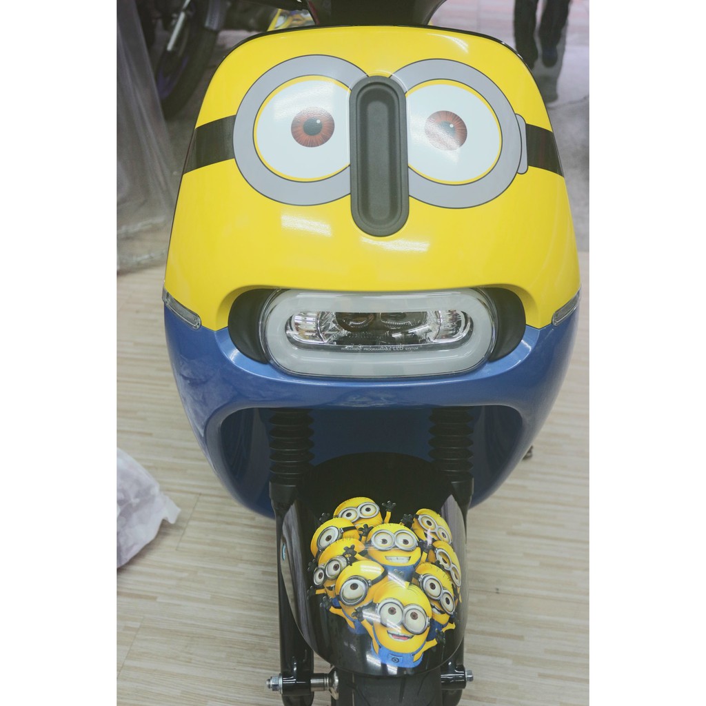 【擎天國際】GOGORO 小小兵 Minions 迪士尼 彩繪坐墊 客製 消光 犀牛皮 貼膜 包膜 改色 卡夢