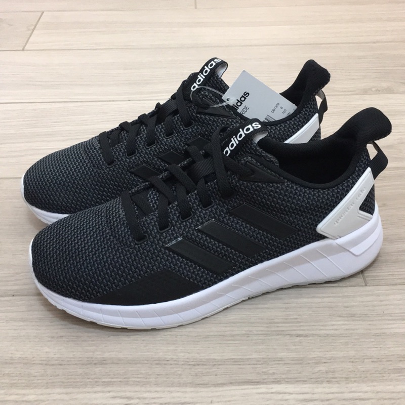 《TNT 5折出清》ADIDAS QUESTAR RIDE 女 耐磨 透氣 記憶鞋墊 慢跑鞋 黑白 DB1308