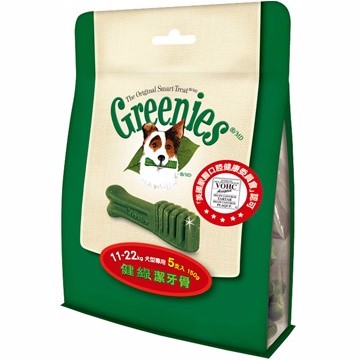 【新包裝】健綠潔牙骨袋裝/盒裝-中型犬(11~22kg)，三種規格 Greenies