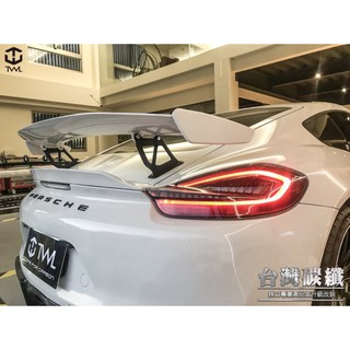 TWL台灣碳纖 全新 PORSCHE 保時捷 981 CAYMAN GTS 升級GT4大尾翼ABS 素材