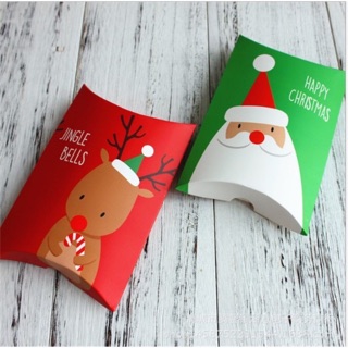 聖誕派對🌲聖誕老人麋鹿枕頭盒 禮物盒 西點糖果盒 餅乾紙盒