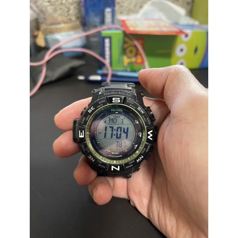 CASIO 太陽能 電波 登山錶 鈦金屬錶帶