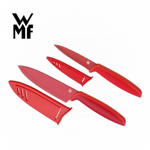 【德國WMF】TOUCH 不鏽鋼雙刀組(附刀套)(9CM/13CM)(紅色)