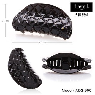 flavie-L 髮維 菱格波紋水鑽鯊魚夾 AD2-900 髮夾/髮飾