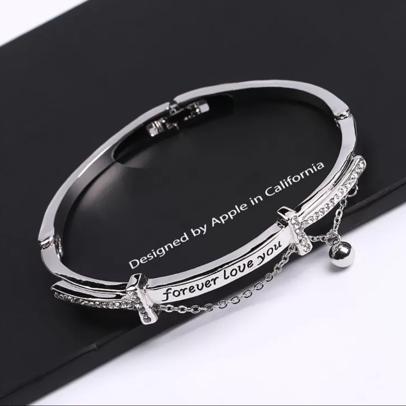 韓版簡約forever Love You英文刻字百搭時尚閨蜜手環 蝦皮購物