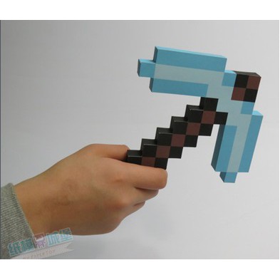 我的世界_鑽石鎬 立體紙模型 手工DIY 3D 摺紙 折紙 紙製品 遊戲 minecraft