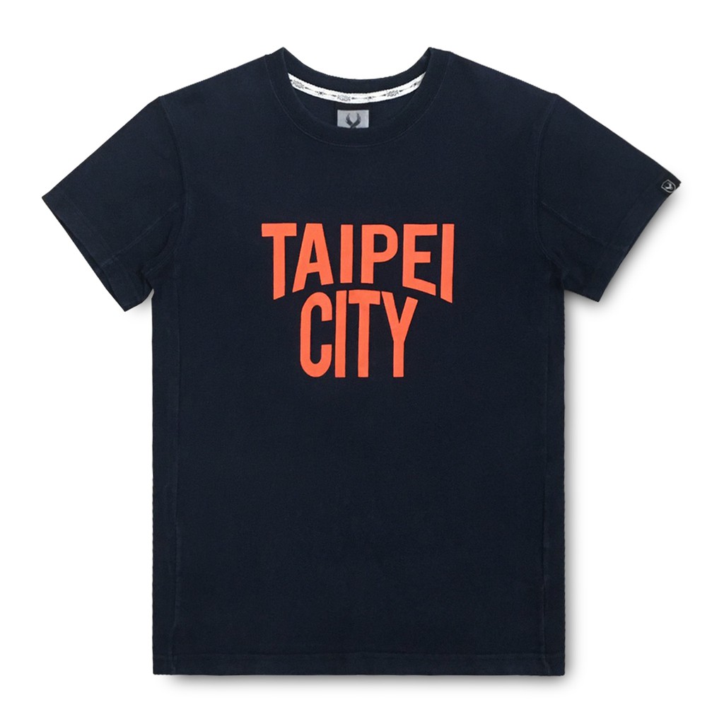 [稀有品] Remix Taipei City TPC 瑞米斯台北市 深藍色底 經典大學亮橘色LOGO短袖T恤 S號